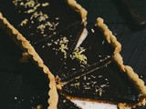 Concord grape tart with almond crust