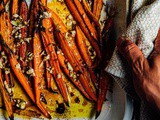 Exciting news and roasted carrots with garlic and lime