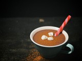 Hot chocolate with cinnamon and whisky