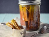 Indian-style sweet and sour pickled rhubarb