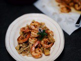 Shrimp sambal with 20 garlic cloves