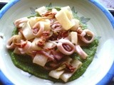 Calamarata di Gragnano con ciurilli su crema di zucchine
