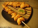 Baked Soy Chicken With Peanut Chutney