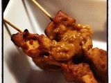 Chicken Satay Skewers and Chinese bbq Ribs