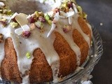 Pistachio, coconut and lime cake