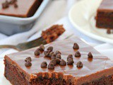 Chocolate cake with warm chocolate frosting recipe