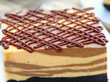 Marble no bake chocolate pumpkin cheesecake bars recipe