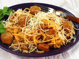 Baked Spaghetti with Sausage and Meatballs
