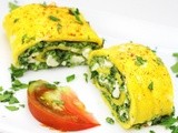 Greek Omelette Roll with Spinach
