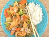 Hong Su Har (Crispy Shrimp and Vegetables in Brown Sauce) #FishFridayFoodies