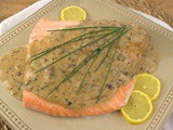 Poached Salmon with Bourbon Cream Sauce #FishFriday