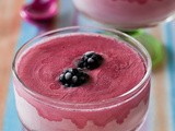 Frozen blackberry yogurt
