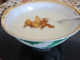 Cauliflower Soup and Caramelised Pear