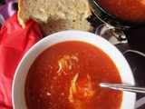Roasted Red Pepper & Tomato Soup/ Közlenmiş Kırmızı Biberli ve Domatesli Çorba