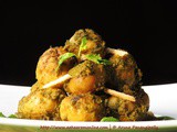 Aloo Chutneywale | Baby Potatoes Cooked in Coriander Mint Chutney