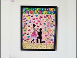 Amazing Anniversary Gift Idea: Handmade Quilled Couple Proposing Wall Frame