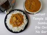 Instant Pot Indian Temple Style Sambar (No Onion-No Garlic, Vegan Recipe)