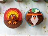 Thanksgiving Owl and Turkey Fondant Cupcake Tutorial