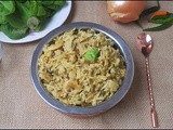 Vegan and Protein Rich Spinach / Palak Pulao in Instant Pot