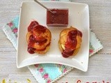 Bignè con fragole e gelato alla vaniglia
