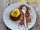 Tortino con cuore fondente e gelato allo zafferano