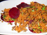 Beetroot - Carrot and Whole Moong Salad