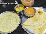 Cucumber Millet flour Pesarittu / Dosa
