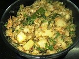 Green Gram -Sweet Potato Dry Curry + Parata