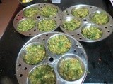 Moong Dal + Toor Dal + Dil Leaves Idly and Palya