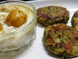 Palak Aloo Tikky & Dahi Baby Potatoes