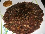 Spicy Raagi - Jola Rotti ( Spicy Finger Millet - Millet Roti )