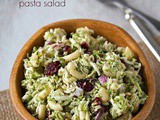 Light broccoli slaw pasta salad