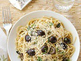 Mediterranean pasta with no cook olive sauce