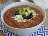 Slow cooker beef chili