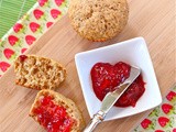Strawberry-lemon marmalade and marmalade muffins