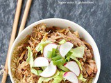 Sweet and spicy slow cooker pork bowls