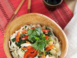 Thai green curry noodle bowl