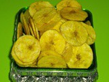 Crispy banana chips / balekayi (plantain) wafors / teatime snacks