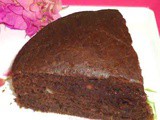 Eggless chocolate banana sponge cake recipe - cake recipes