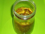 Green chilli pickle / menasinakayi uppinakayi / hari mirch ka achar