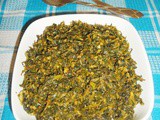 Methi sukke recipe - Menthe soppina upkari - Fenugreek leaves subzi