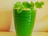Celery, cucumber and coriander juice
