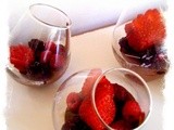 Chocolate and cardamom pudding with berries, and over 3,000 views