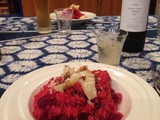 Red Beetroot risotto with Parmigiano Reggiano and Aceto Balsamico Tradizionale di Modena, step by step