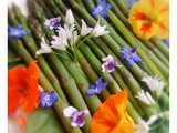 Spring Asparagus Salad, and yes you can eat the flowers too