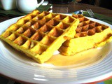 Buttermilk Waffles in my new belgian waffle iron