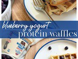 Blueberry Yogurt Protein Waffles