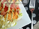 Buffalo Chicken Cobb Salad with Creamy Avocado Dressing
