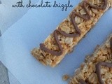 Homemade Peanut Butter Granola Bars {with a chocolate drizzle!}