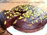 Dark Chocolate Whole Wheat Egg less Pistachio Cake | Butter free Cake